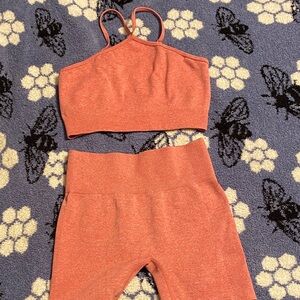 Coral Two-Piece Activewear Set
